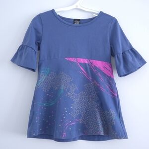 Peekaboo Beans Blue Abstract Design Top size 5